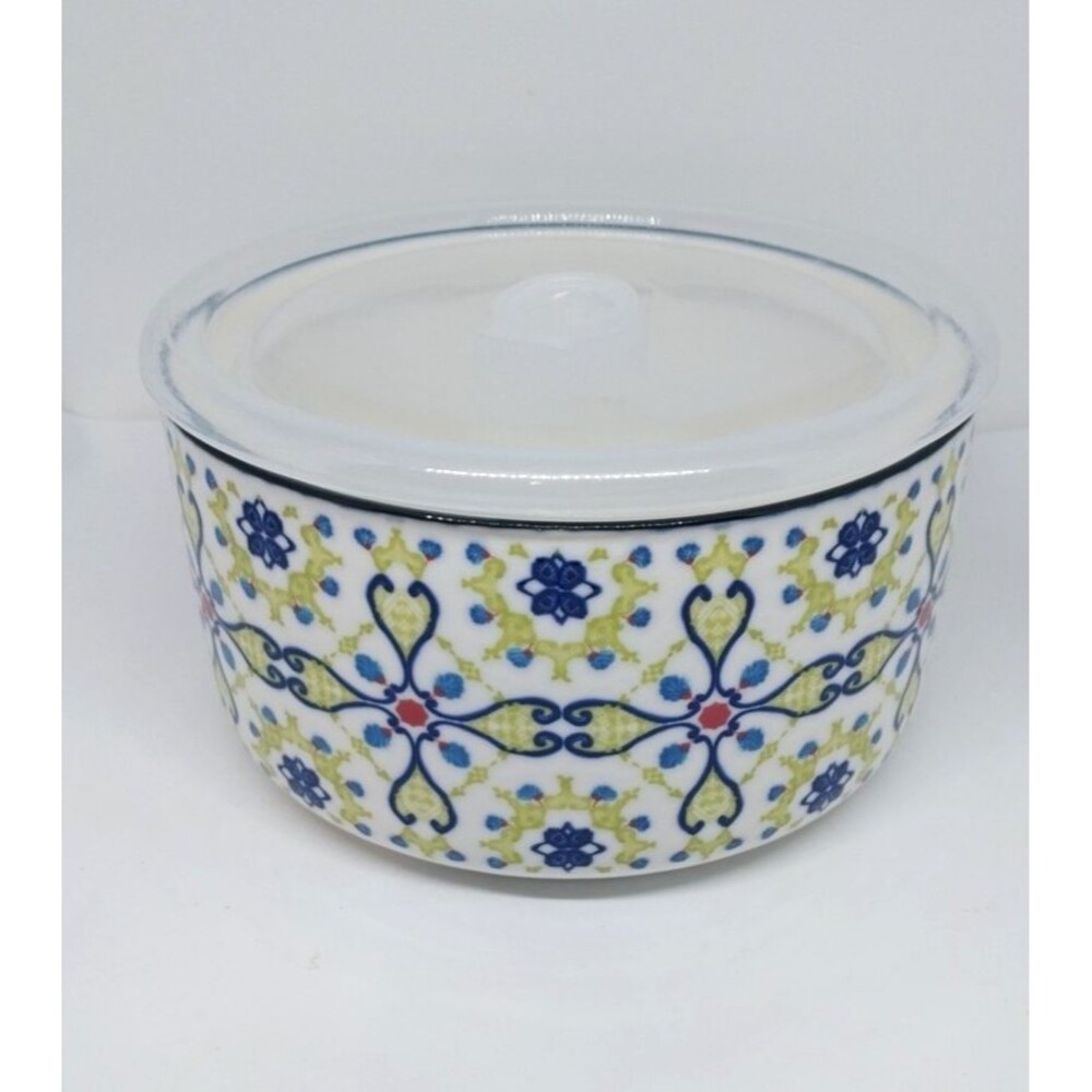 Signature Housewares Stoneware Storage Bowl with Lid